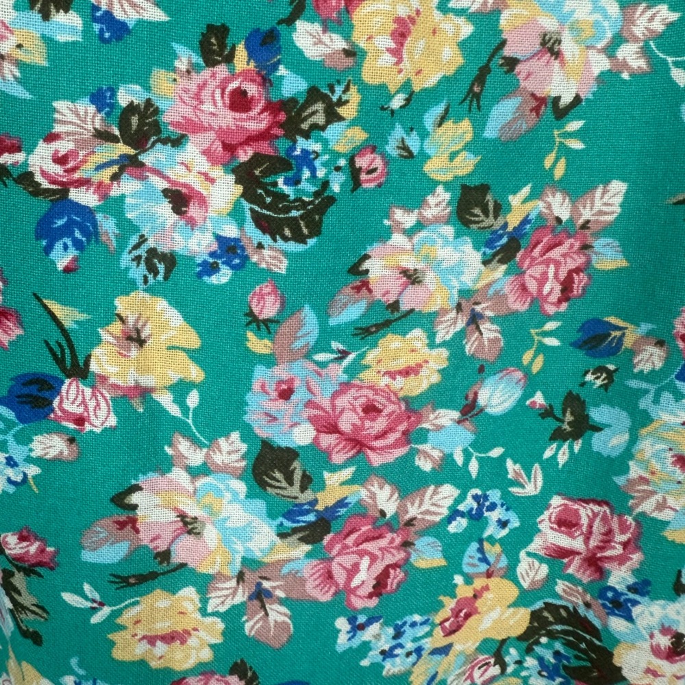 Umgee High Low Frayed Hem Linen Blend Floral Dress Size XL Boho Cottage Western - Picture 9 of 9